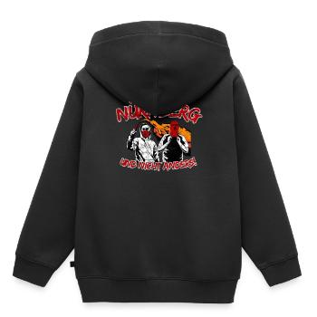 Nürnberg und nicht anders UPDATE - Kinder Premium Organic Hoodie - Schwarz - Hinten - AI Model Kid Male (0cm)