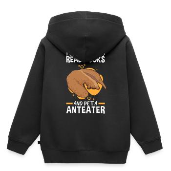 Fourmilier d’amérique du Sud Fourmiliers - Sweat Premium à capuche enfant bio - noir - Dos - AI Model Kid Male (0cm)
