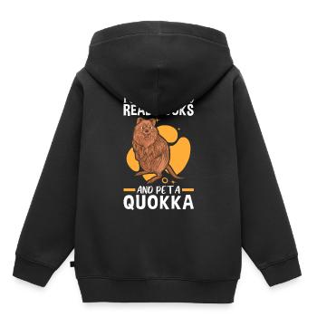 Quokkas pet Australian marsupial Quokka - Kids Premium Organic Hoodie - black - Back - AI Model Kid Male (0cm)