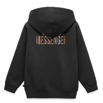 Fahrradkurier Leopardenprint lustiges Geschenk - Kinder Premium Organic Hoodie - Schwarz - Hinten - AI Model Kid Male (0cm)