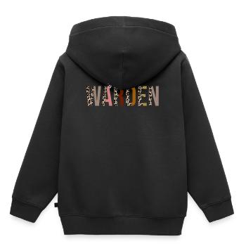 Garde-chasse Leopard Print Drôle cadeau - Sweat Premium à capuche enfant bio - noir - Dos - AI Model Kid Male (0cm)