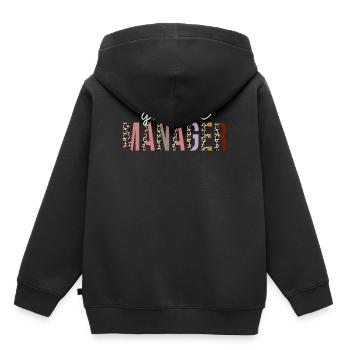 General Manager Leopard Print lustiges Geschenk - Kinder Premium Organic Hoodie - Schwarz - Hinten - AI Model Kid Male (0cm)