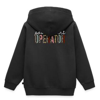 Opérateur de centrale électrique Leopard Print Drôle de cadeau - Sweat Premium à capuche enfant bio - noir - Dos - AI Model Kid Male (0cm)