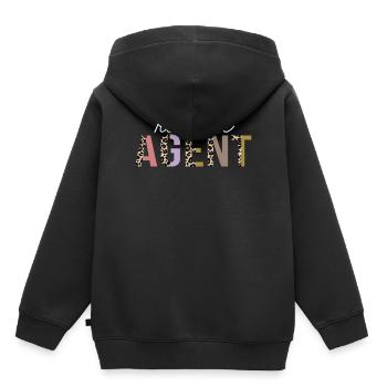 Agent de revenu Leopard Print Drôle cadeau - Sweat Premium à capuche enfant bio - noir - Dos - AI Model Kid Male (0cm)