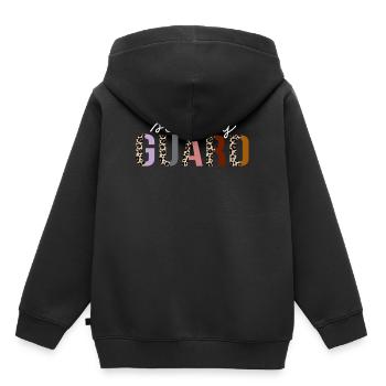 Security Guard Leopard Print Lustiges Geschenk - Kinder Premium Organic Hoodie - Schwarz - Hinten - AI Model Kid Male (0cm)