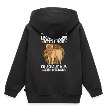 Mein Leonberger bettelt nicht deutscher Wachhund - Kinder Premium Organic Hoodie - Schwarz - Hinten - AI Model Kid Male (0cm)