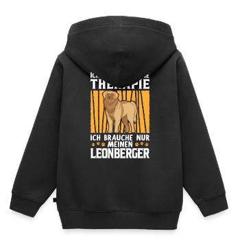 Leonberger keine Therapie deutscher Wachhund - Kinder Premium Organic Hoodie - Schwarz - Hinten - AI Model Kid Male (0cm)