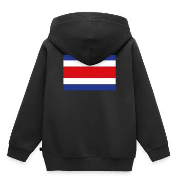 Drapeau officiel du Costa Rica Costa Rican Country Pride - Sweat Premium à capuche enfant bio - noir - Dos - AI Model Kid Male (0cm)