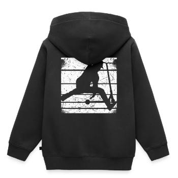 Stuntscooter Hulajnoga wyczynowa Kick Tretroller Skater - Bluza Premium z kapturem dziecięca bio - czarny - Tył - AI Model Kid Male (0cm)