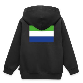 Offizielle Sierra Leone Flagge Sierra Leonian Land - Kinder Premium Organic Hoodie - Schwarz - Hinten - AI Model Kid Male (0cm)