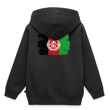 Official Afghanistan Flag Afghanistan Country - Kids Premium Organic Hoodie - black - Back - AI Model Kid Male (0cm)