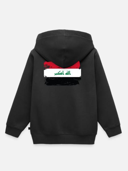 Drapeau officiel de l’Irak Iraqi Country Pride Vintage - Premium børne hættetrøje økologisk - sort