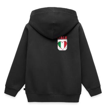 Italie Italie Italie - Sweat Premium à capuche enfant bio - noir - Dos - AI Model Kid Male (0cm)