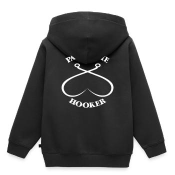 Part Time Hooker Vintage - Kids Premium Organic Hoodie - black - Back - AI Model Kid Male (0cm)