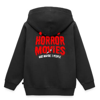 J’aime les films d’horreur Horreur Halloween effrayant - Sweat Premium à capuche enfant bio - noir - Dos - AI Model Kid Male (0cm)