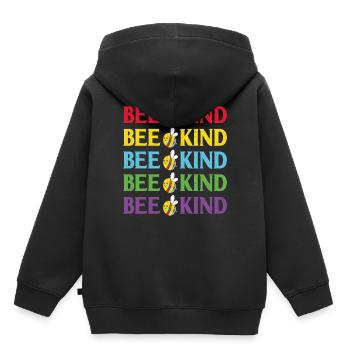 Bee Kind Kindness Quotes - Kids Premium Organic Hoodie - black - Back - AI Model Kid Male (0cm)