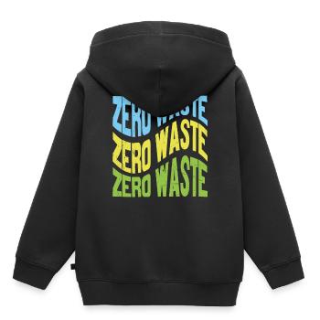 Zero Waste Motivationsangebote - Kinder Premium Organic Hoodie - Schwarz - Hinten - AI Model Kid Male (0cm)