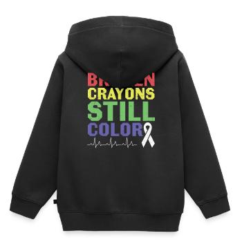 Briser la stigmatisation Parler de santé mentale - Sweat Premium à capuche enfant bio - noir - Dos - AI Model Kid Male (0cm)