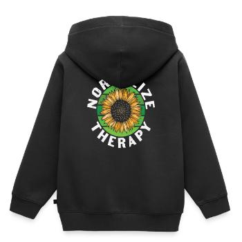 Continuez à aller de l’avant Nouveau rétro - Sweat Premium à capuche enfant bio - noir - Dos - AI Model Kid Male (0cm)