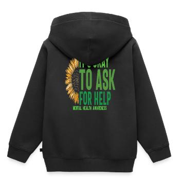 Vos sentiments sont des citations de motivation valides - Sweat Premium à capuche enfant bio - noir - Dos - AI Model Kid Male (0cm)