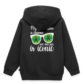 Eff Meine Angst Angst Zitate - Kinder Premium Organic Hoodie - Schwarz - Hinten - AI Model Kid Male (0cm)