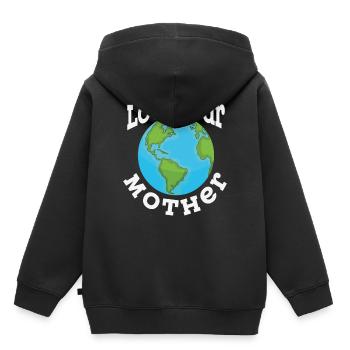 Aime ta mère Mère Citations d’amour - Sweat Premium à capuche enfant bio - noir - Dos - AI Model Kid Male (0cm)
