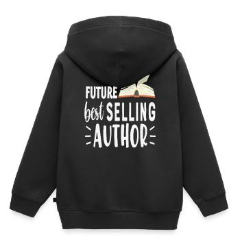 Future Bestseller Autor Schriftsteller Zitate - Kinder Premium Organic Hoodie - Schwarz - Hinten - AI Model Kid Male (0cm)
