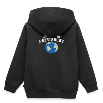 Destroy The Patriarchy - Kids Premium Organic Hoodie - black - Back - AI Model Kid Male (0cm)