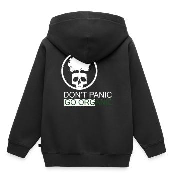 Ne paniquez pas Allez Bio Citations Bio - Sweat Premium à capuche enfant bio - noir - Dos - AI Model Kid Male (0cm)