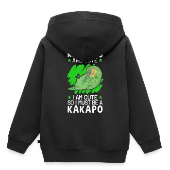 I am a Kakapo flightless parrot - Kids Premium Organic Hoodie - black - Back - AI Model Kid Male (0cm)