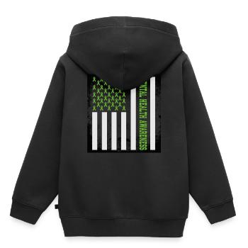 Bewusstsein für psychische Gesundheit Aufklärung über psychische - Kinder Premium Organic Hoodie - Schwarz - Hinten - AI Model Kid Male (0cm)