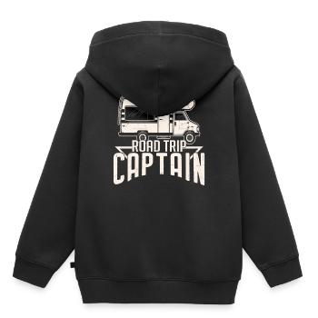 Road Trip Captain Road Trip Citations - Sweat Premium à capuche enfant bio - noir - Dos - AI Model Kid Male (0cm)