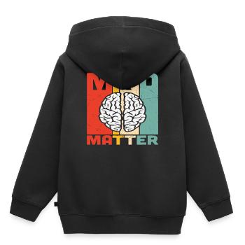 Mind Matter - Kids Premium Organic Hoodie - black - Back - AI Model Kid Male (0cm)