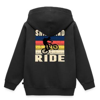 Shine and Ride Cool Citations - Sweat Premium à capuche enfant bio - noir - Dos - AI Model Kid Male (0cm)