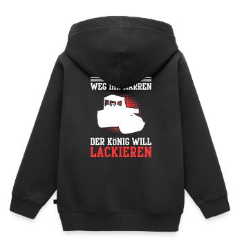 Asphaltbauer aus dem Weg Straßenbauer - Kinder Premium Organic Hoodie - Schwarz - Hinten - AI Model Kid Male (0cm)