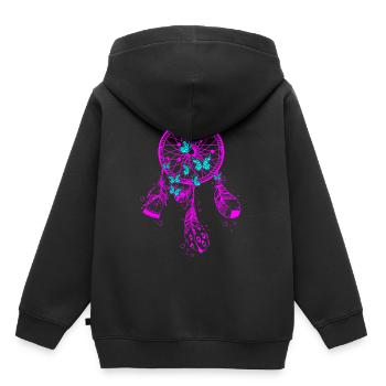 Traumfänger 60er Jahre - Kinder Premium Organic Hoodie - Schwarz - Hinten - AI Model Kid Male (0cm)