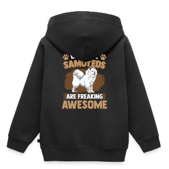 Samojede sind fantastisch Samojedenspitz - Kinder Premium Organic Hoodie - Schwarz - Hinten - AI Model Kid Male (0cm)