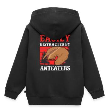 Ameisenbär war abgelenkt Zwergameisenbär - Kinder Premium Organic Hoodie - Schwarz - Hinten - AI Model Kid Male (0cm)