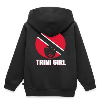 Fille de Trinité-et-Tobago - Sweat Premium à capuche enfant bio - noir - Dos - AI Model Kid Male (0cm)