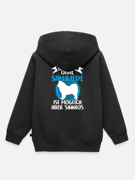 Leben ohne Samojede Samojedenspitz - Kinder Premium Organic Hoodie - Schwarz