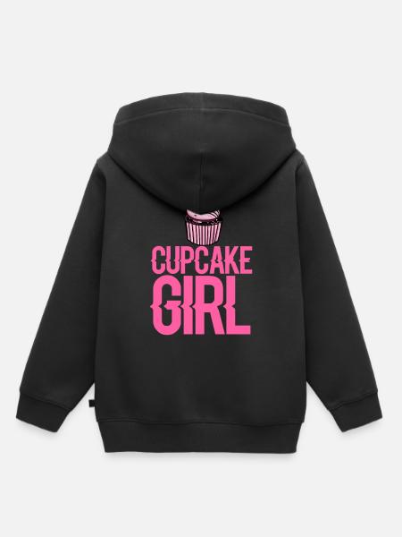 Cupcake Mädchen Backen Törtchen - Kinder Premium Organic Hoodie - Schwarz