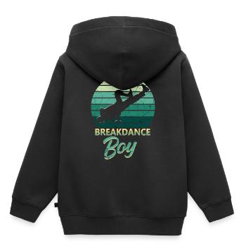 Breakdance Boy Kids Breaker Dancers - Kids Premium Organic Hoodie - black - Back - AI Model Kid Male (0cm)