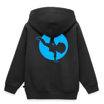 Breakdancer Junge Breakdancing - Kinder Premium Organic Hoodie - Schwarz - Hinten - AI Model Kid Male (0cm)