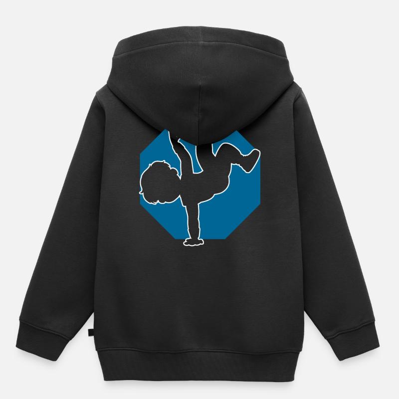 Breakdancer Garçon Breakdance - Sweat Premium à capuche enfant bio - noir