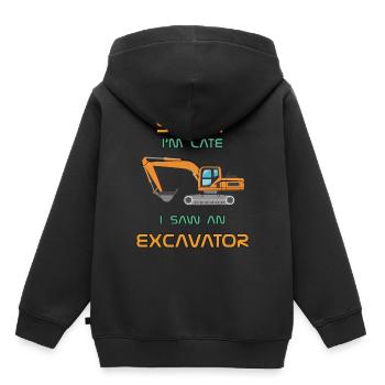 Sorry I'm Late - Kids and Parents Edition - Kids Premium Organic Hoodie - black - Back - AI Model Kid Male (0cm)