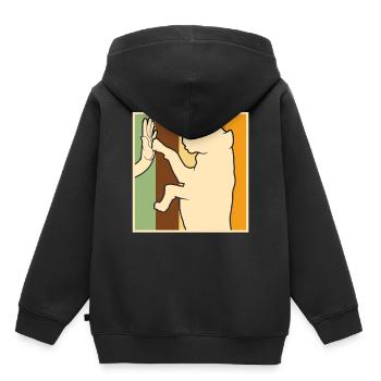 Hundefreunde Hundeliebhaber Hund - Kinder Premium Organic Hoodie - Schwarz - Hinten - AI Model Kid Male (0cm)
