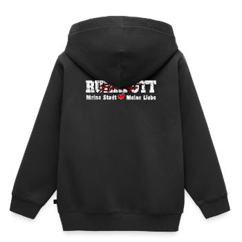 Ruhrpott Bottrop Meine Stadt meine Liebe Herz - Kinder Premium Organic Hoodie - Schwarz - Hinten - AI Model Kid Male (0cm)