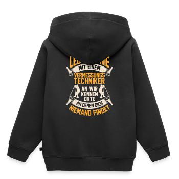 Vermessungstechniker kennen Orte Vermesser - Kinder Premium Organic Hoodie - Schwarz - Hinten - AI Model Kid Male (0cm)