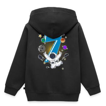 Astronaut 7 Jahre Weltraum Rakete 7. Geburtstag - Kinder Premium Organic Hoodie - Schwarz - Hinten - AI Model Kid Male (0cm)