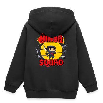 Ninja Birthday Party Squad Of The Birthday Ninja - Kinder Premium Organic Hoodie - Schwarz - Hinten - AI Model Kid Male (0cm)